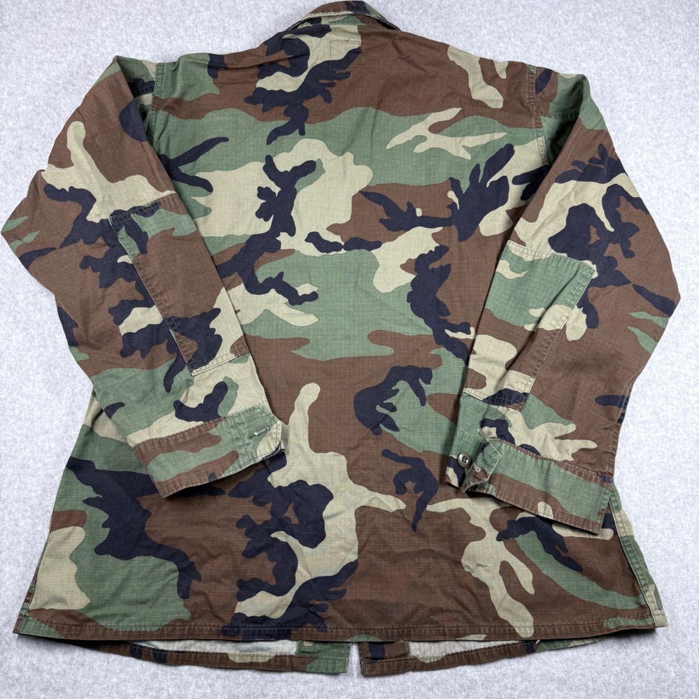 Military Issue BDU Field Jacket Mens XL Regular Camo Good Ripstop Woodland